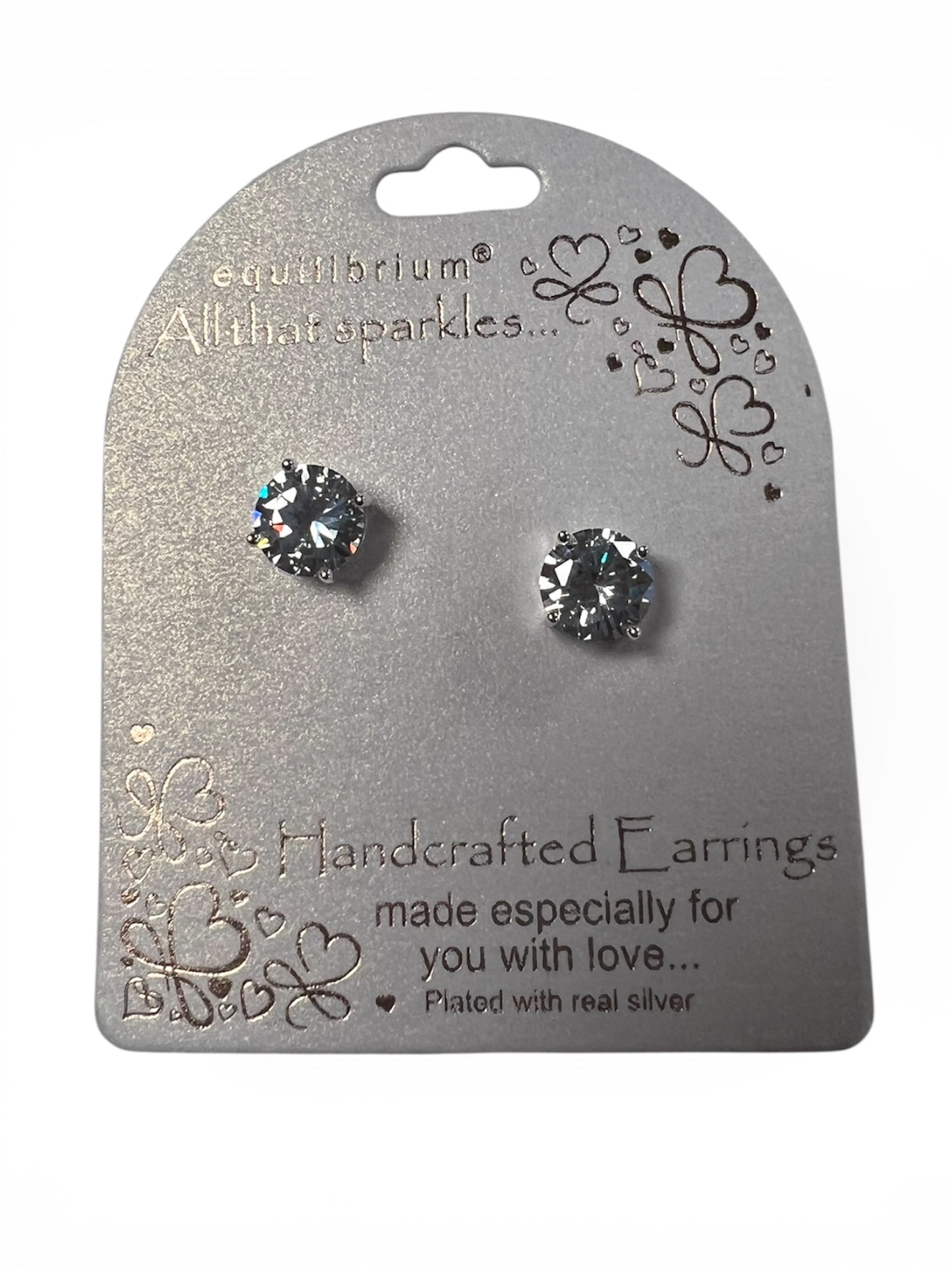 Round Solitaire Stud Earrings
