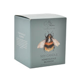 Bumble Bee Design Honeysuckle Blossom Scented Soy Wax Lidded Boxed Jar Candle 