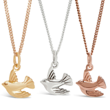 Lily Blanche Rose Gold Silver Swallow Bird Necklace Pendant