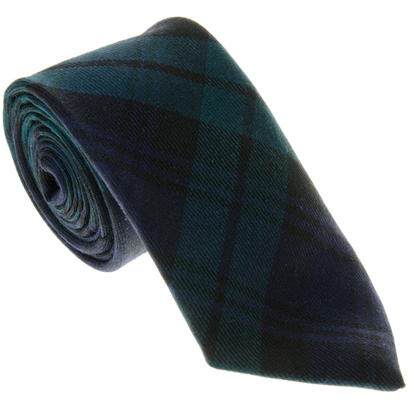100% Wool Traditional Scottish Tartan Neck Tie - Blackwatch