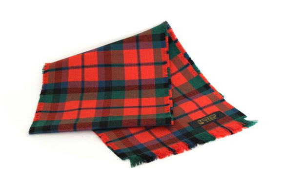 Traditional Scottish Tartan 100% Wool Plain Full Fringed Sash - MacNaughton Ancient