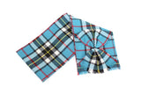 Scottish 100% Wool Tartan Ladies Mini Sash With Rosette - Thomson Blue