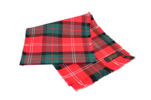 Traditional Scottish Tartan 100% Wool Plain Full Fringed Sash - Nisbet Modern