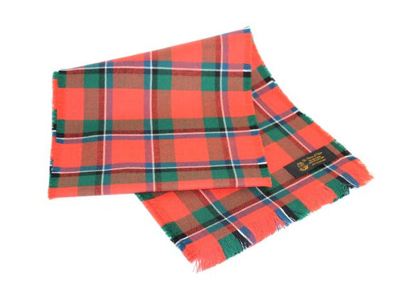 Traditional Scottish Tartan 100% Wool Plain Full Fringed Sash - Sinclair Red Ancient