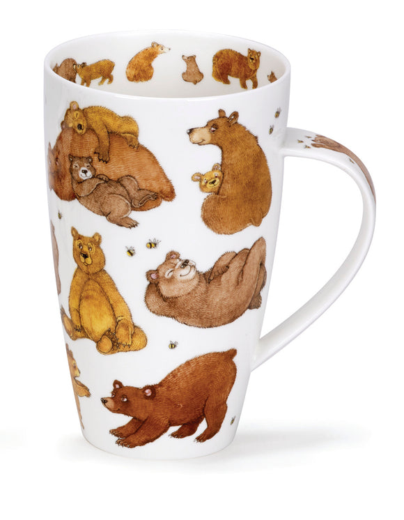 Gorgeous 'Grizzlies' Grizzly Brown Bear Dunoon Fine Bone China Large Mug Henley Style