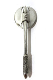 Stunning Handcrafted Polished Pewter Scottish Double Headed Axe Kilt Pin - Made in Scotland