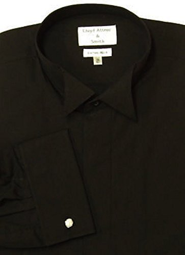 Black Gents Wing Collar Dress Shirt