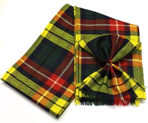 Scottish 100% Wool Tartan Ladies Mini Sash With Rosette - Buchanan