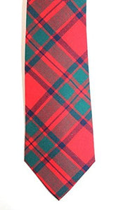 100% Wool Authentic Tartan Neck Tie - MacIntosh Red Modern