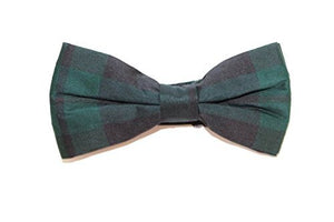 Traditional Blackwatch Modern Scottish Tartan 100% Silk Bow Tie