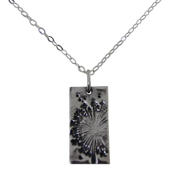 Stunning Delicate Fine Silver Dandelion Wish Pendant Necklace and Chain