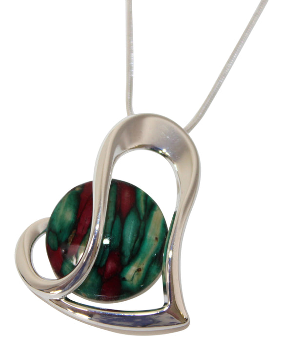 Scottish Heathergems Entwinned Eternal Bell Heart Drop Pendant Necklace & Chain
