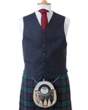 Crail Highland Jacket & Button Waistcoat in Midnight Blue Arrochar Tweed - Long
