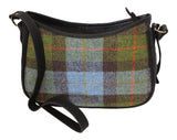 Wild Scottish Deerskin Designer Leather MacLeod Tartan Check Harris Tweed Maria Over Shoulder Bag