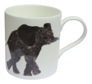 Chloe Gardner Designer Feather Print Baby African Elephant Mug Cup