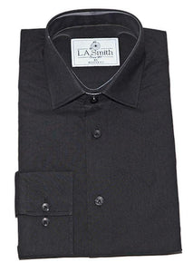 Brilliant Black Plain Standard Collar Dress Kilt Wedding Shirt Boys 6 Sizes