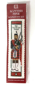 Scottish Highland Piper and Bagpipes Bookmark Cross Stitch Kit