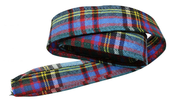 100 % Pure Wool Traditional Tartan Ribbon - 1 Inch x 54 Inches - Thomson