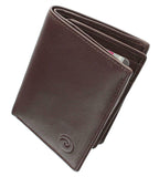 Origin Mens Shirt Pocket Purse Wallet Mala Leather RFID Protectected