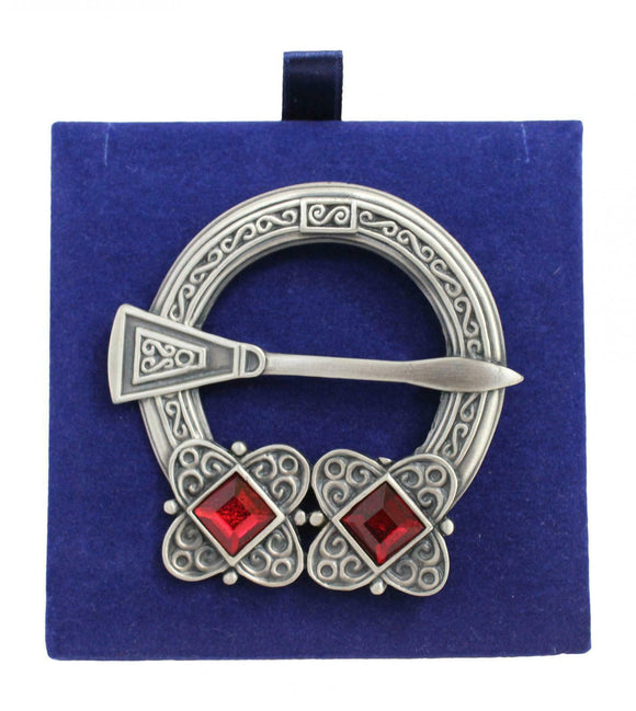 Carrick Pictish Penannular Two Stone Rogart Antique Silver Sash Plaid Brooch