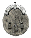 Stunning Bovine Full Dress Sporran Traditional Celtic Thistle Design Cantle