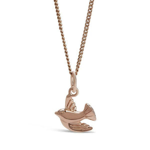 Lily Blanche Rose Gold Silver Swallow Bird Necklace Pendant