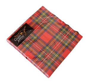 Glen Appin Of Scotland Scottish Red Royal Stewart Tartan 3 Ply Paper Napkins