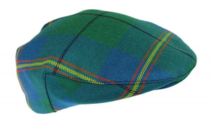 100% Regimental Heavy Weight Scottish Tartan Wool Flat Cap - Carmichael Ancient