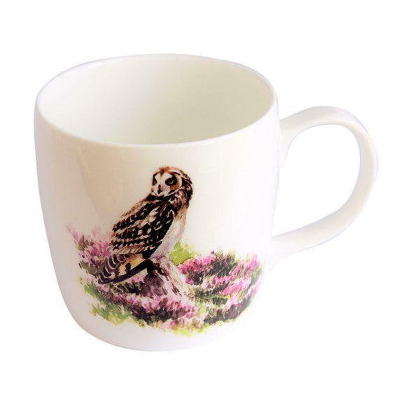 Orkney Storehouse Fine Bone China Short-Eared Owl Barrel Mug Cup