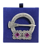 Carrick Pictish Penannular Two Stone Rogart Antique Silver Sash Plaid Brooch