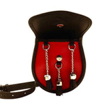 Nixey 1834 Classic Collection Red 100% Leather Sporran Handbag Purse