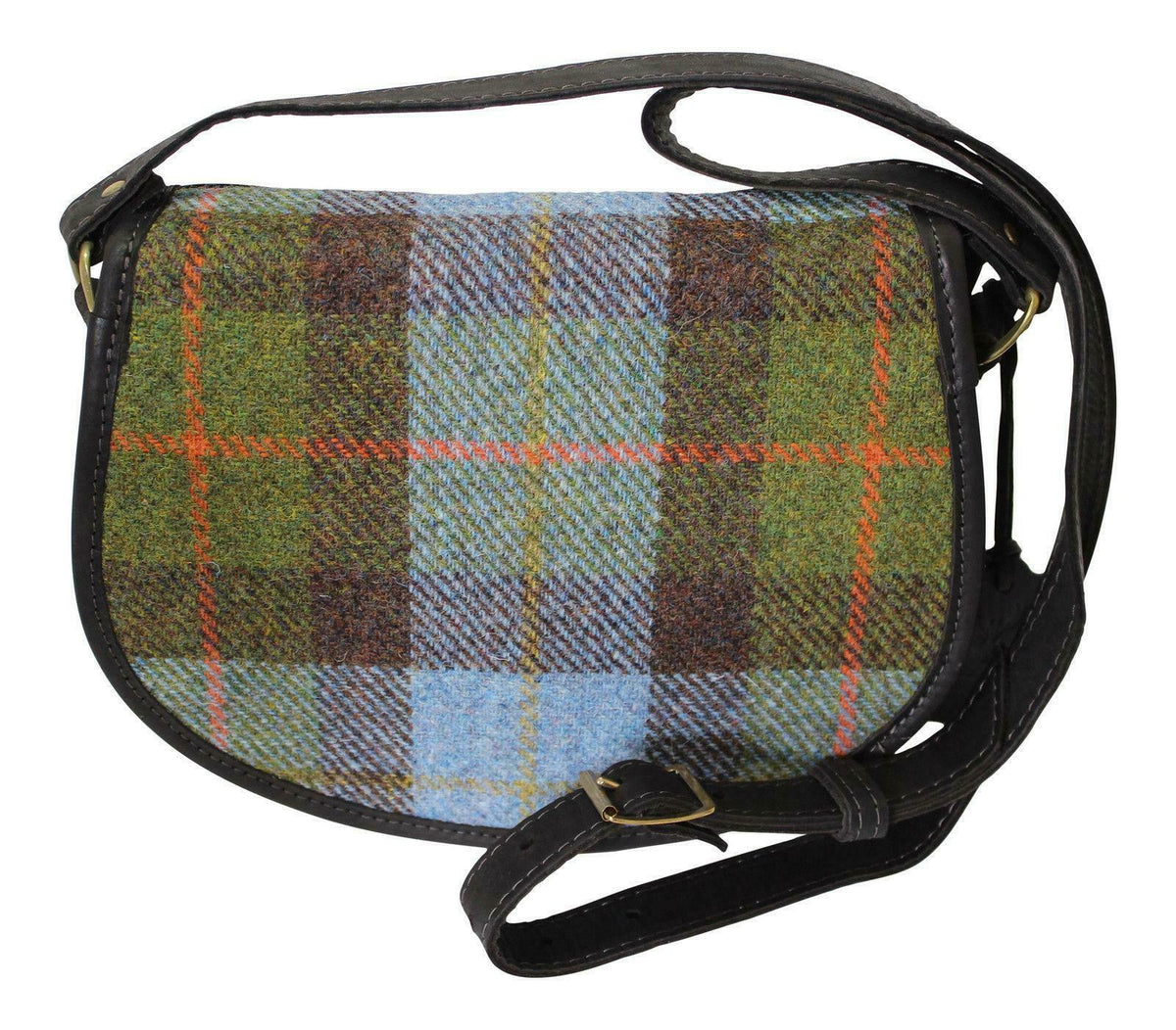 Scottish Deerskin Leather Authentic MacLeod Harris Tweed Sporran Cartr ...