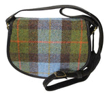 Scottish Deerskin Leather Authentic MacLeod Harris Tweed Sporran Cartridge Bag