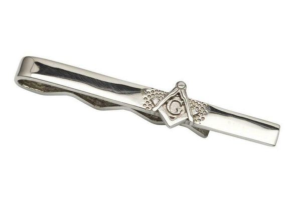 Stunning Polished Solid Sterling Silver Masonic Tie Slide