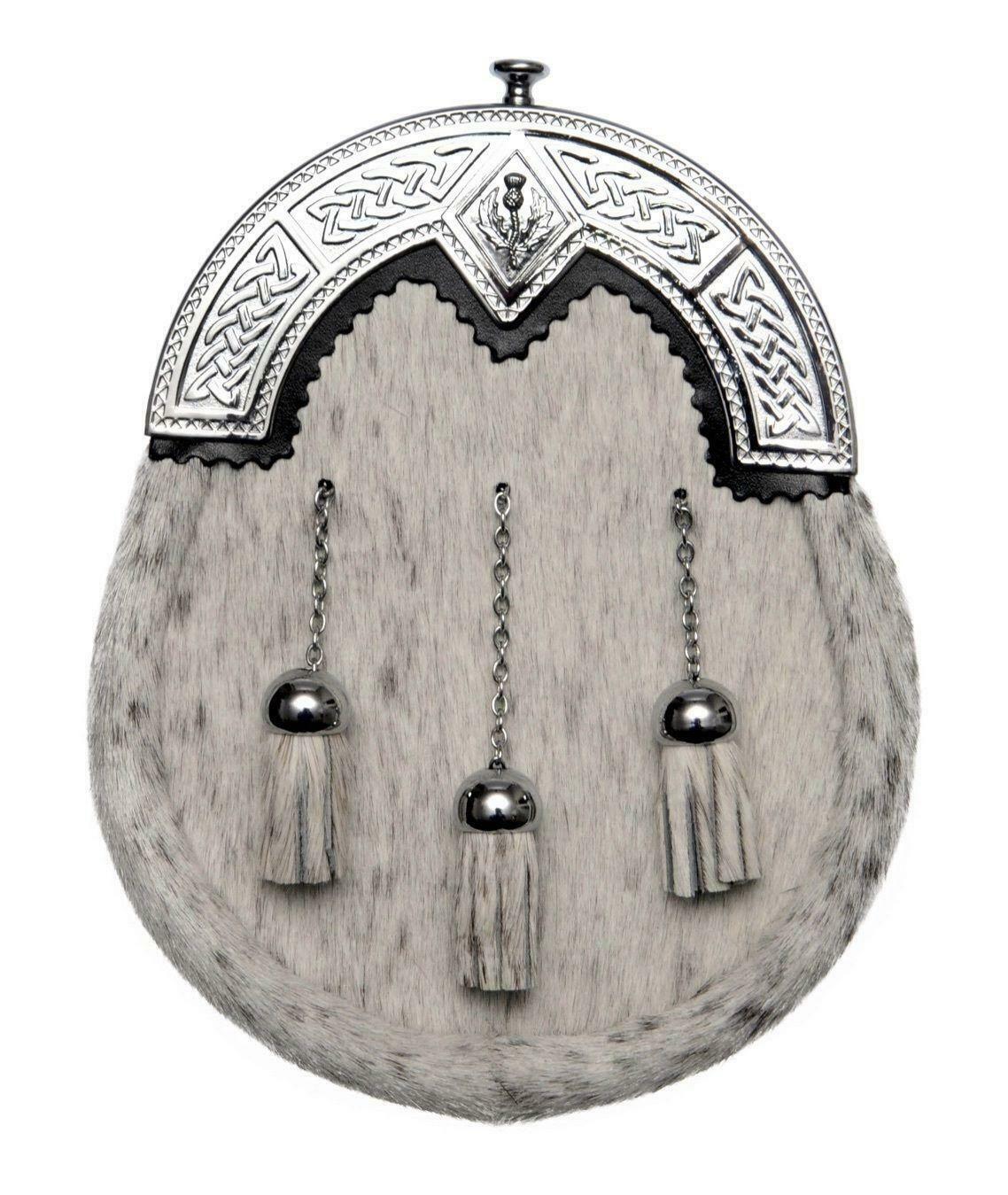 Bovine Dress Sporran Thistle Design Cantle