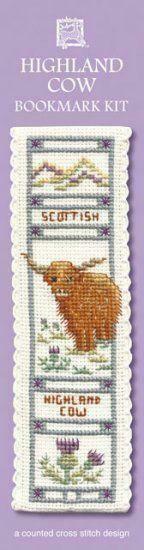 Scottish Highland Cow Coo Bookmark Cross Stitch Kit