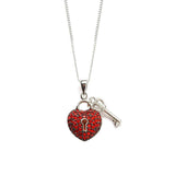 Lily Blanche Red White Blue Sterling Silver Key To My Heart Necklace Pendant