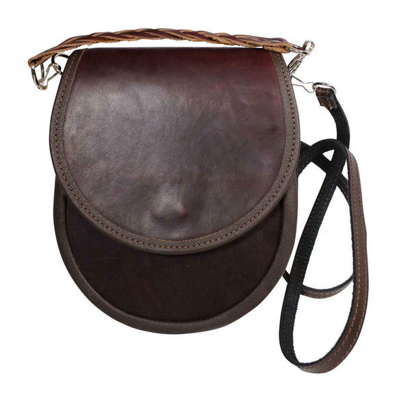 Fabulous Dark Brown Leather Traditional Sporran Handbag