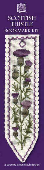 Scottish Thistle Bookmark Cross Stitch Kit