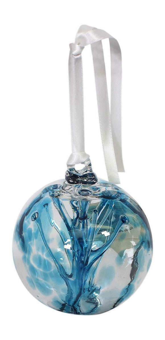 D & J Glassware Unique Handmade Happy Birthday Decorative Glass Ball Bauble