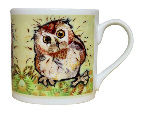 Dawn Maciocia Lovely 'Frazzled' Owl Fine Bone China Mug Cup