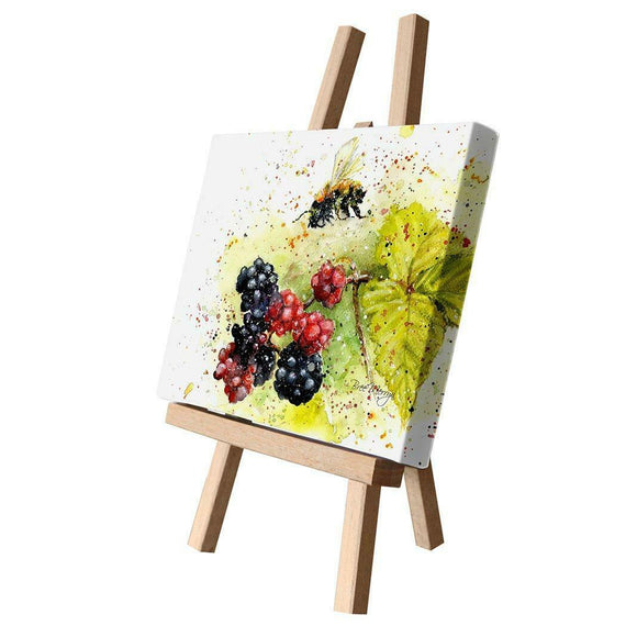 Bree Merryn Fine Art 'Blackberry Bee' Buzzy Bumble Bee & Wild Berry Canvas