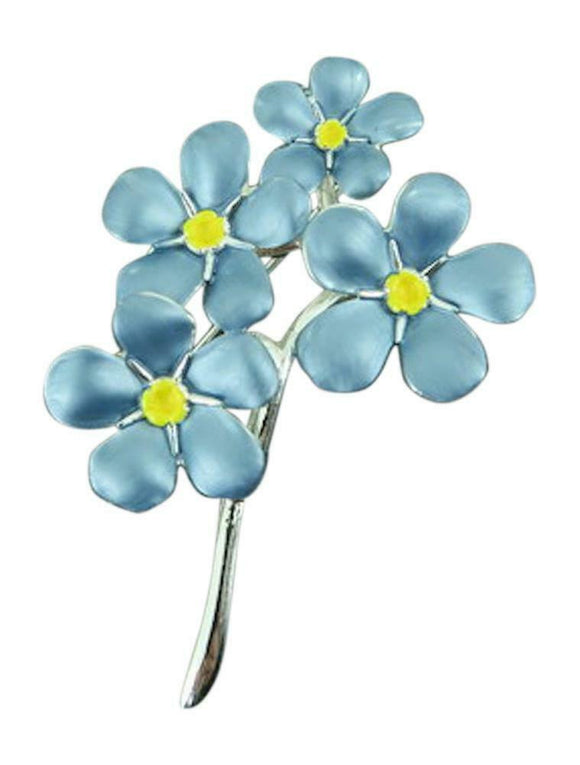 Alexander Thurlow Blue Forget-Me-Knot Brooch Pin
