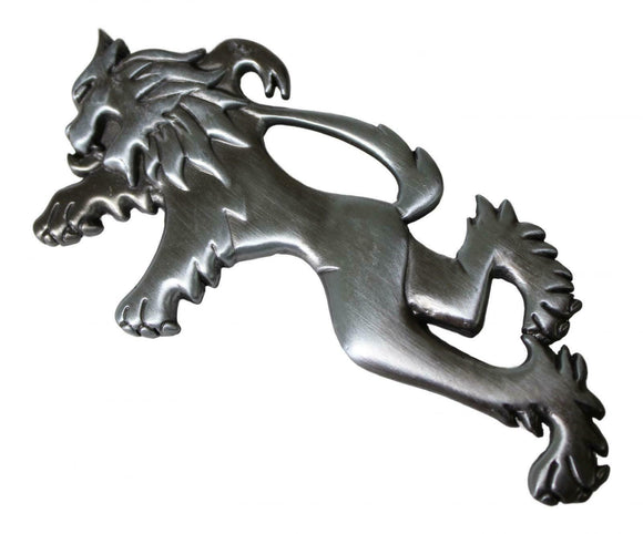 Scottish Lion Rampant Celtic Kilt Pin - Brushed Antique Finish