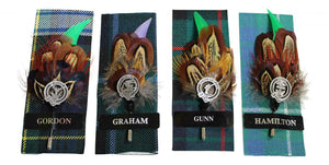 Ronnie Hek Feather Clan Crest Kilt Stick Pin - Gordon Graham Gunn Hamilton