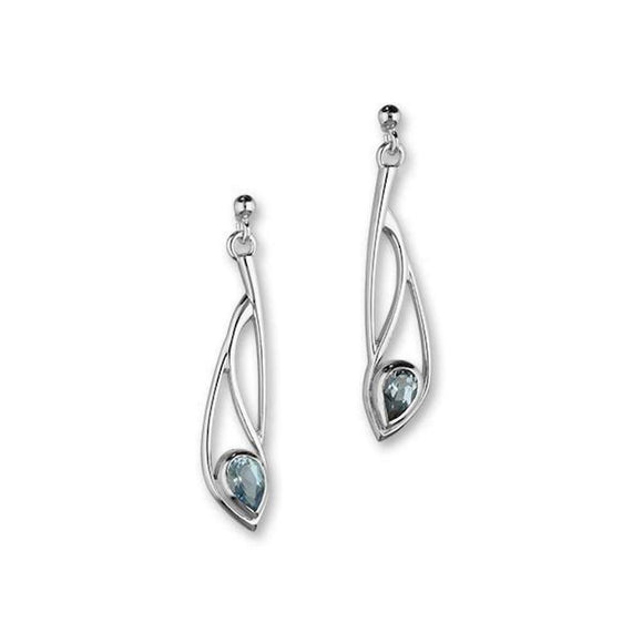 Ortak Scotland Retreat Aquamarine Sterling Silver Drop Dangle Earrings