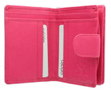 Origin Ladies Tab Purse Wallet Mala Leather with RFID ID Protection 3118 Pink