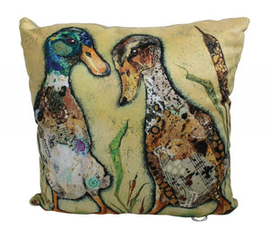 Dawn Maciocia "Quackers Over You' Lovely Duck Bird Farm Luxurious Soft Cushion