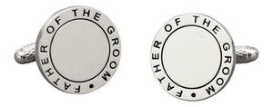 Onyx Art Father Of The Groom Wedding Mens Cufflinks - Suitable For Engraving