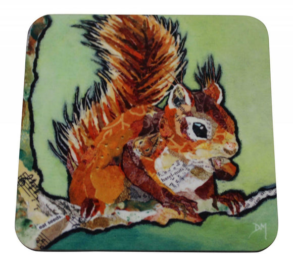 Dawn Maciocia 'Hands Off My Nut' Squirrel Coaster Table Mat